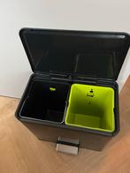 EKO Pedaalemmer 2x15 Liter - Afvalscheiding, Ophalen, Gebruikt, Met pedaal, Rvs