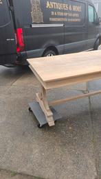 Grote eiken Franse kloostertafel 250 x 100, Antiek en Kunst, Antiek | Meubels | Tafels, Ophalen