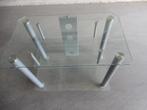 Glazen TV meubel, Huis en Inrichting, Kasten | Televisiemeubels, Ophalen, Minder dan 50 cm, Gebruikt, Glas