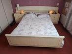 Gratis af te halen 2-persoons bed met nachtkastjes, Gebruikt, Tweepersoons, 200 cm, Hout