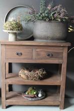 Sidetable robuust hout, Huis en Inrichting, Tafels | Sidetables, Ophalen, Zo goed als nieuw, Nvt, Overige vormen
