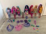 Als nieuw! Veel Barbie poppen met verwisselbare haarstukjes!, Ophalen of Verzenden, Zo goed als nieuw, Barbie