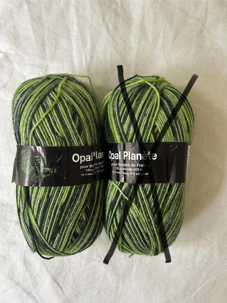 Opal Wol - Groen/Zwart, Hobby en Vrije tijd, Breien en Haken, Nieuw, Breien, Wol of Garen, Ophalen of Verzenden
