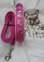 Franse bulldog halsband met bijpassende riem, Dieren en Toebehoren, Verzenden, Zo goed als nieuw