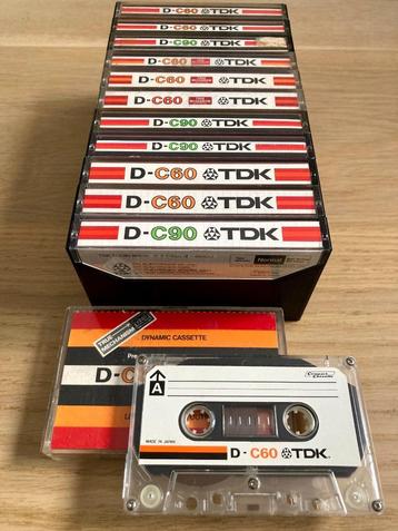 Set van 12x klassieke TDK D cassettebandjes (1973-1977) beschikbaar voor biedingen