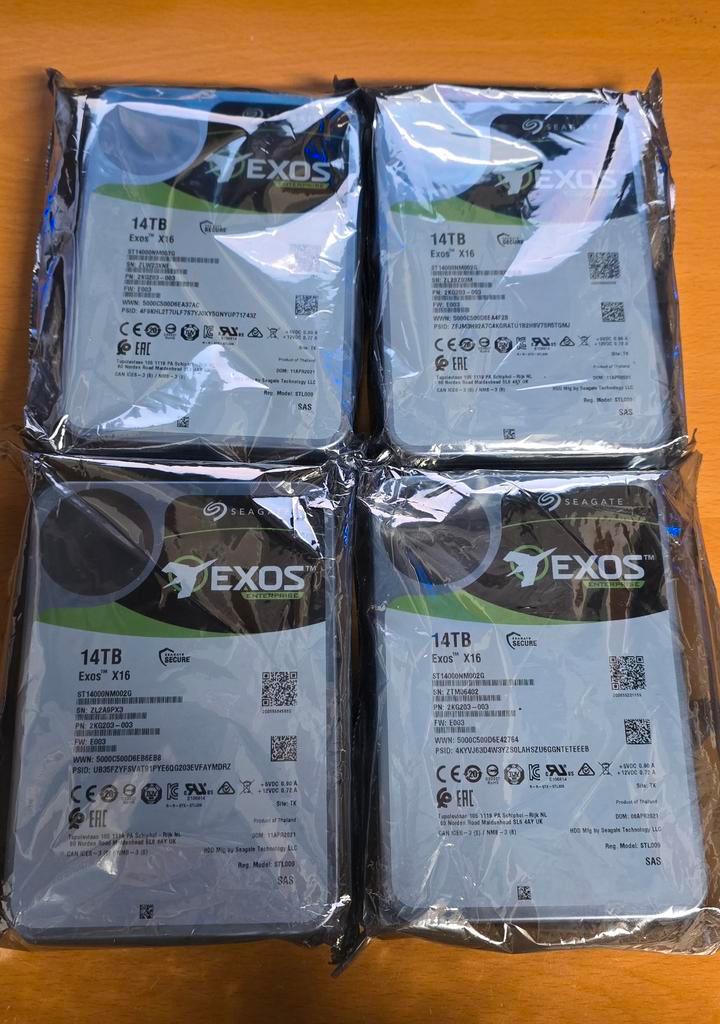Sealed Seagate Exos X16 14TB hard drives, Computers en Software, Harde schijven, Nieuw, Server, Intern, HDD, SAS, Ophalen