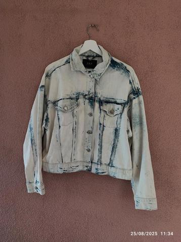 SET Urban Deluxe Denim Jacket – Lichtblauw/Wit – Maat 46 beschikbaar voor biedingen