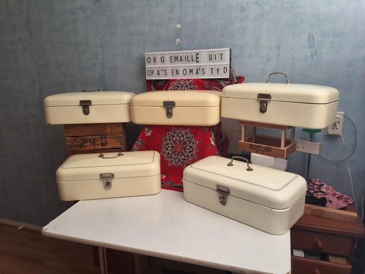 👌Voor de all oude originele EMAILLE BROODTROMMEL(S), Antiek en Kunst, Antiek | Emaille, Ophalen of Verzenden