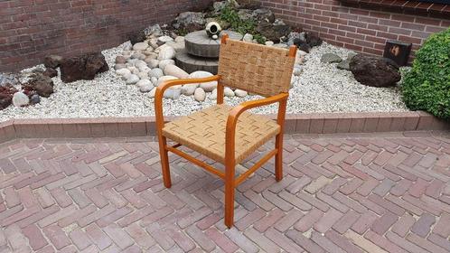 Vintage Bauhaus, papercord, fauteuil, Huis en Inrichting, Fauteuils, Gebruikt, 50 tot 75 cm, Minder dan 75 cm, Ophalen