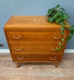 Hout ladekast 3 lades - vintage retro kast, Ophalen, Gebruikt, 50 tot 100 cm, 3 of 4 laden