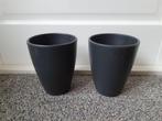 Gratis* 2 langwerpige dezelfde bloempotten, Tuin en Terras, Rond, Ophalen of Verzenden, Zo goed als nieuw, Aardewerk
