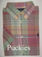 Geruit Ralph Lauren overhemd s/s maat 152/158 NIEUW (9714), Kinderen en Baby's, Kinderkleding | Maat 152, Overhemd of Blouse, Nieuw