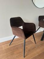 4 x Eetkamerstoel Karwei Vera - Eetkamerstoelen Velvet, Ophalen, Bruin, Zo goed als nieuw, Vier