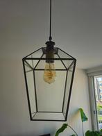 Hanglamp lantaarn brons met helder glas, Huis en Inrichting, Lampen | Hanglampen, Ophalen, Klassiek, Minder dan 50 cm, Glas