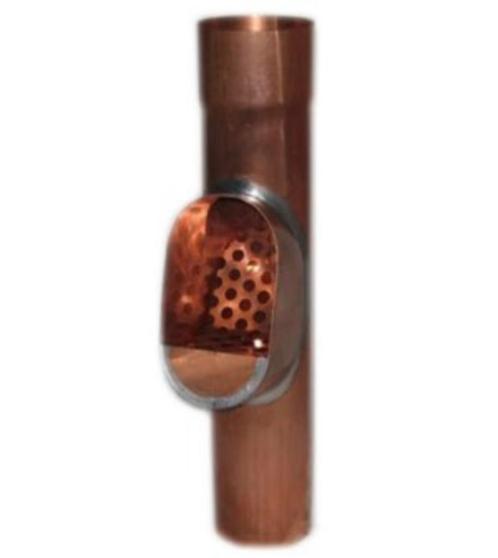 Koperen Bladvanger (bladafscheider) ø100mm tbv een regenpijp, Doe-het-zelf en Verbouw, Buizen en Afvoer, Nieuw, Afvoer, Overige materialen