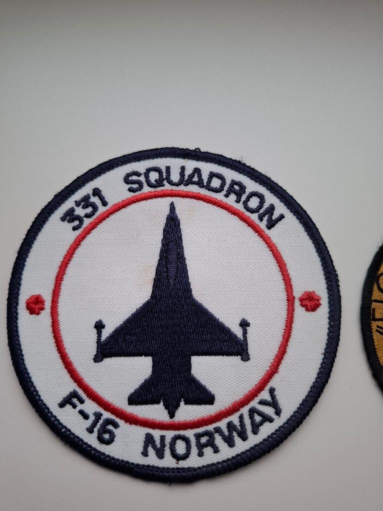 RNoAF 331 Squadron F-16 patch, Ophalen of Verzenden, Zo goed als nieuw, Patch, Badge of Embleem