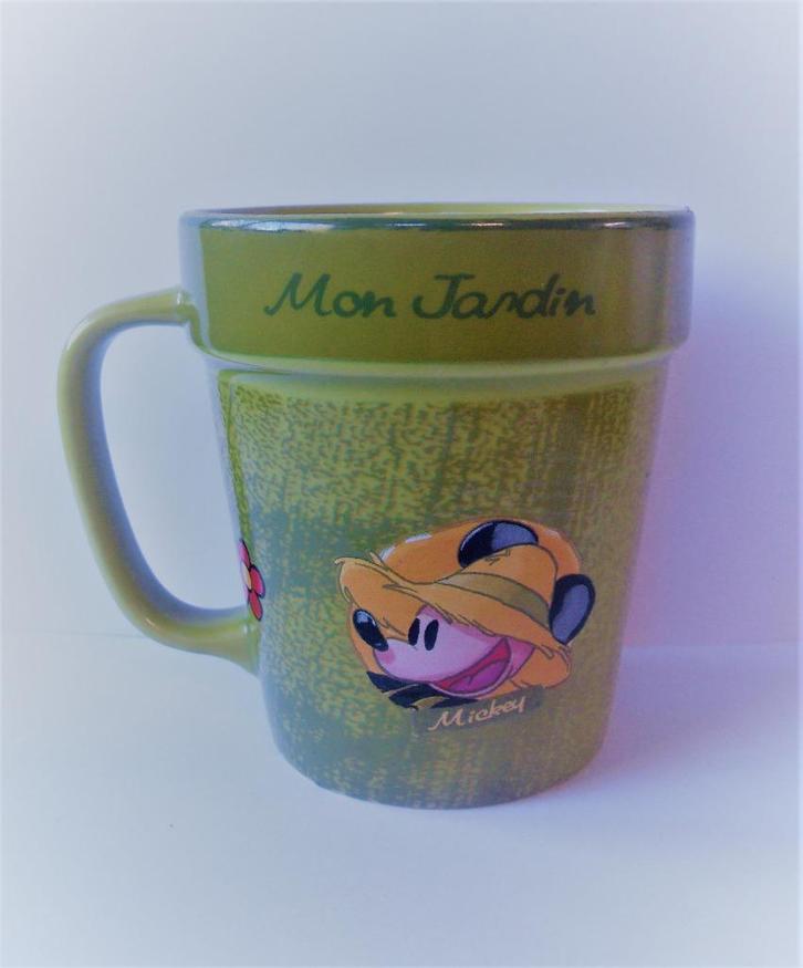 Disneyland Parijs Beker Mon Jardin Mickey Mouse Disney Mok, Verzamelen, Disney, Zo goed als nieuw, Servies, Mickey Mouse, Ophalen of Verzenden