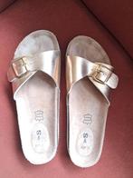 sandalen goudkleurig maat 39 nieuw leatherbed, Ophalen of Verzenden, Nieuw, Overige kleuren, Sandalen of Muiltjes