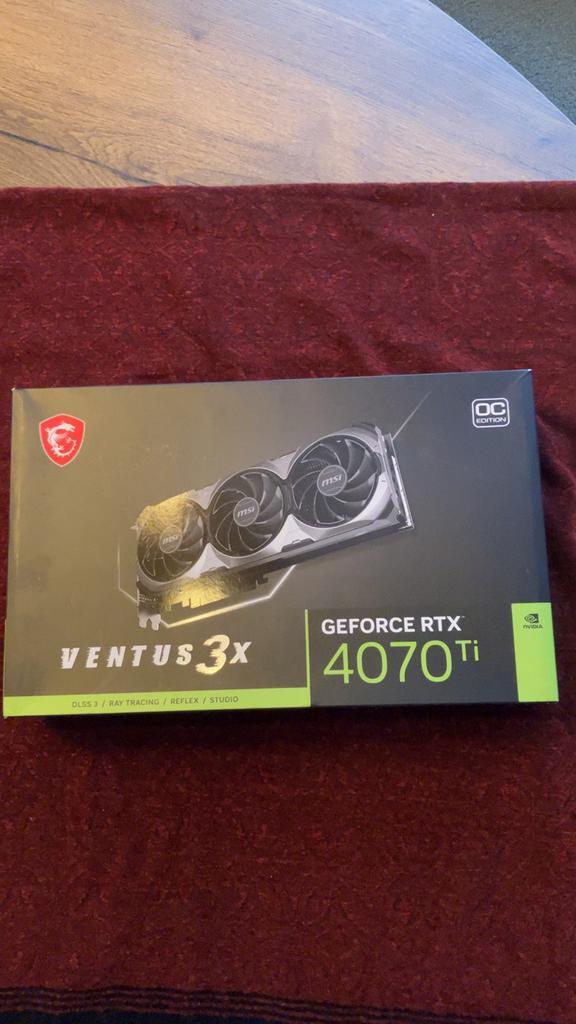 MSI RTX 4070 Ti VENTUS 3X 12GB videokaart, Computers en Software, Videokaarten, Zo goed als nieuw, Nvidia, PCI-Express 4.0, GDDR6