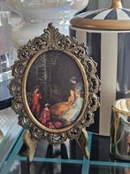 Vintage Barok Lijstje zijden op Bolglas, Ophalen of Verzenden