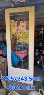 Ensuite deur met glas en lood, Doe-het-zelf en Verbouw, Deuren en Horren, Ophalen, 80 tot 100 cm, 215 cm of meer, Binnendeur