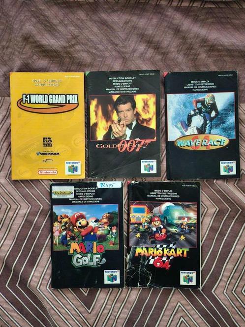 Nintendo 64 (n64) Handleiding o.a. Goldeneye, Mariokart 64, Spelcomputers en Games, Games | Nintendo 64, Gebruikt, Avontuur en Actie