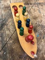 Houten speelgoed boot met poppetjes, Ophalen of Verzenden, Gebruikt, Overige typen