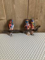 *Handgemaakte wandkapstok met vogels - 33 cm, Wandkapstok, Overige materialen, Nieuw, Ophalen of Verzenden