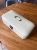 Vintage Emaille Broodtrommel - Pastel Geel, Huis en Inrichting, Ophalen of Verzenden, Gebruikt