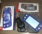 Nintendo switch lite + oplader + case + protector + dozen, Spelcomputers en Games, Ophalen, Turquoise, Zo goed als nieuw, Met beschermhoes of tas