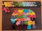 2x KLEURRIJKE HOUTEN OLIFANTEN PUZZEL van ALFABET + CIJFERS, Kinderen en Baby's, Speelgoed | Houten speelgoed, Ophalen of Verzenden