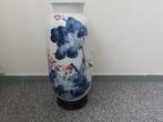 Chinese blue lotus  vaas, Huis en Inrichting, Woonaccessoires | Vazen, Ophalen, 50 tot 75 cm, Blauw, Aardewerk of Porselein