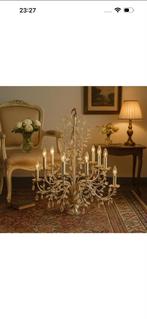 Zeldzame zilveren kroonluchter met kristallen - museumstuk!, Ophalen of Verzenden, Gebruikt, Metaal