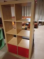 IKEA Kallax Kast met Inzetten & Rode Deurtjes, Ophalen, Overige materialen, 100 tot 150 cm, 50 tot 100 cm
