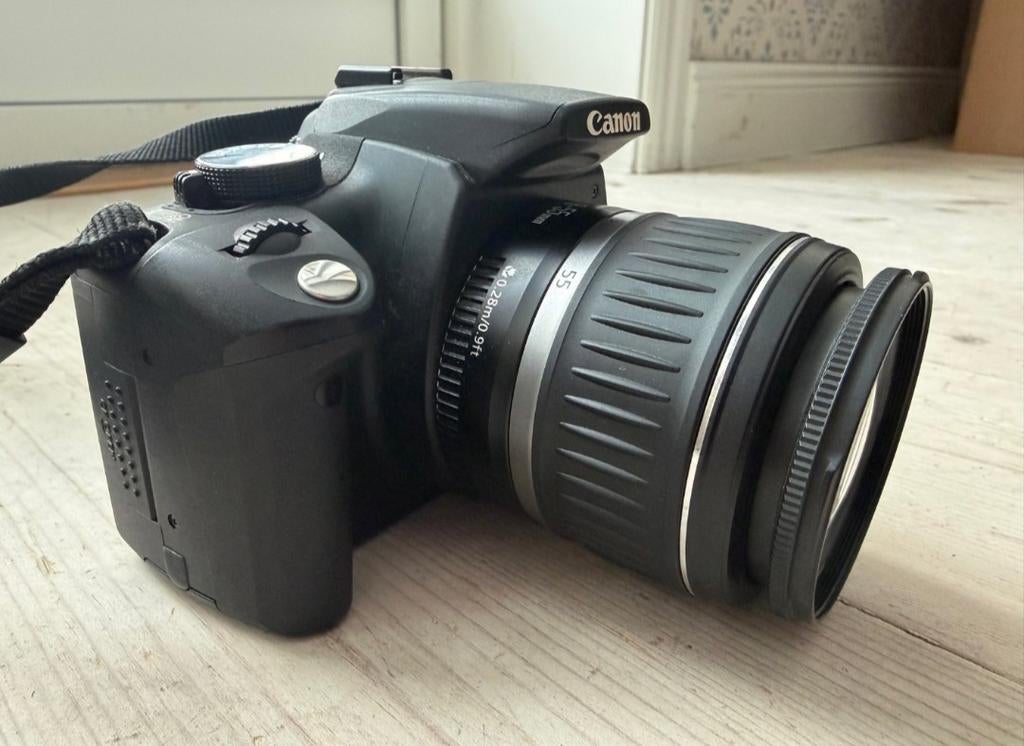 Canon EOS 350D + 18-55mm lens | Complete  DSLR, Ophalen of Verzenden, Canon, Geen optische zoom