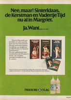 Retro reclame 1977 Friesche Vlag zuivel cassette Sinterklaas, Verzenden, Overige typen
