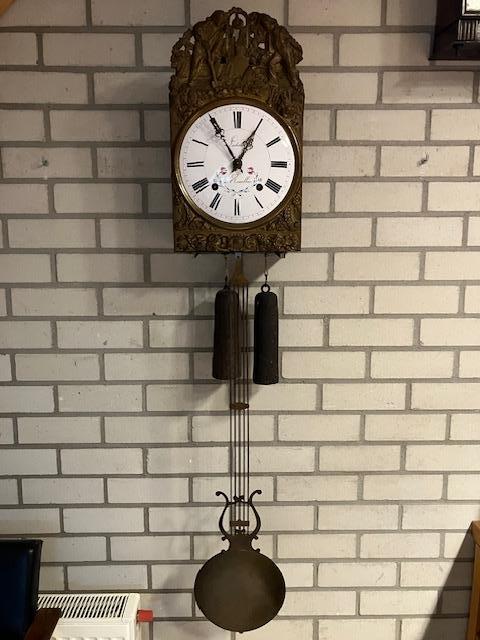 Antieke Comtoise Klok, ca. 1870, Gerestaureerd, Antiek en Kunst, Antiek | Klokken, Ophalen