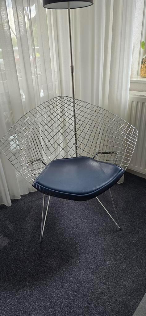 Knoll - Bertoia Diamond Chroom Fauteuil, Huis en Inrichting, Stoelen, Zo goed als nieuw, Ophalen