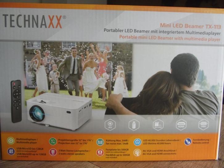 LED MINI BEAMER, Audio, Tv en Foto, Beamers, Zo goed als nieuw, LED, Overige resoluties, Ophalen of Verzenden