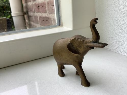Olifant beeldje messing koper vintage olifantje, Antiek en Kunst, Antiek | Koper en Brons, Ophalen of Verzenden