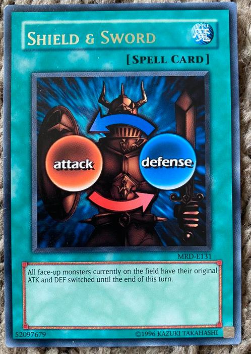 Yu-Gi-Oh! Shield & Sword MRD E Old Print !, Hobby en Vrije tijd, Verzamelkaartspellen | Yu-gi-Oh!, Zo goed als nieuw, Losse kaart