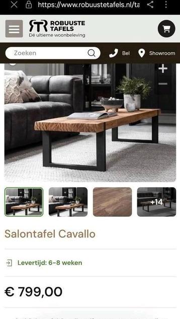 Robuuste salontafel teakhout beschikbaar voor biedingen