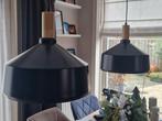 2 zwarte hanglampen, Minder dan 50 cm, Gebruikt, Hout, Ophalen