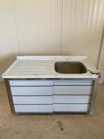 Horeca rvs spoeltafel wastafel aanrecht keukenblok spoelbak, Huis en Inrichting, Ophalen of Verzenden, Zo goed als nieuw, 50 tot 75 cm