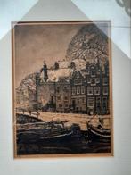 Cornelis Brandenburg Ets Achtergracht Amsterdam., Antiek en Kunst, Ophalen of Verzenden