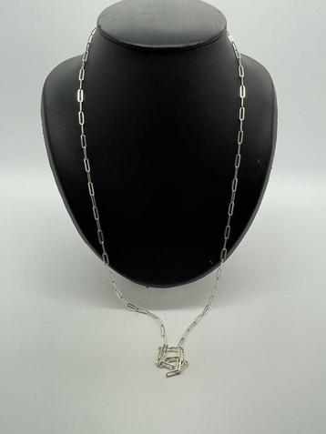 A223 Prachtige zilveren FBM ketting 80 cm beschikbaar voor biedingen