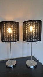 Schemerlamp / tafellamp zwart, Huis en Inrichting, Ophalen, Zo goed als nieuw, Stof, Minder dan 50 cm