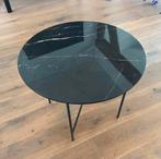 Mooie salon tafel met marmer look blad, Huis en Inrichting, Tafels | Salontafels, Ophalen, Rond, 50 tot 100 cm, Zo goed als nieuw