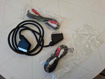 2 tulp aansluitingen en 1 scart kabel beschikbaar voor biedingen