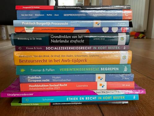 11 studieboeken rechten HvA, Boeken, Studieboeken en Cursussen, Zo goed als nieuw, WO, Alpha, Ophalen of Verzenden